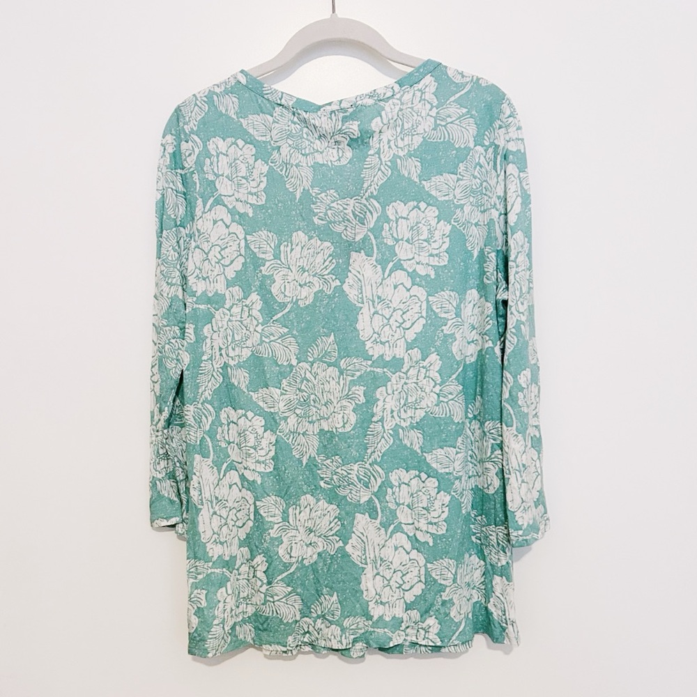NWT Talbots Floral Pintuck Blouse - Picture 4 of 4
